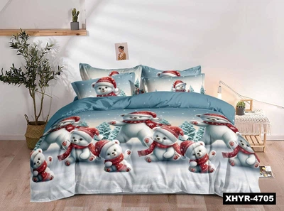 Постільна білизна Двоспальна Пакистанська байка 180 x 220 см 4705 Різнобарвна 50 х 70 см