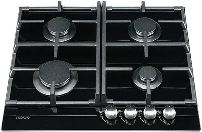 Варильна поверхня газова Fabiano FHG 1244 VGH Black Glass