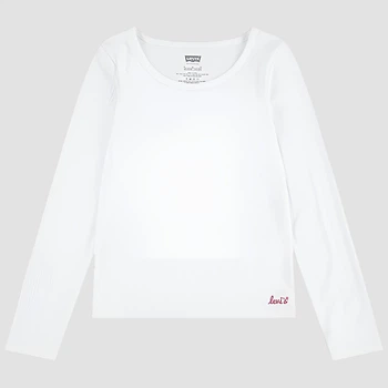 Детский лонгслив для девочки Levi`s 254875187 122 см Белый (1159842061)