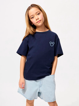 Подростковая футболка для девочки Uniqlo 892007086 164 см Синяя (1159841013)