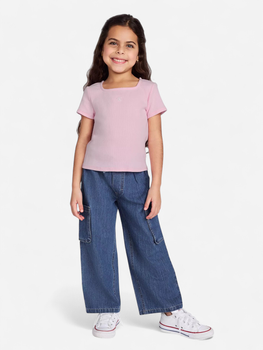 Дитячий літній комплект (футболка + штани) для дівчинки Calvin Klein 655628196 116 см Різнокольоровий (1159842134)