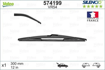 Щітка склоочисника задня безкаркасна (двірник) VALEO Silencio Rear, 574199, 300 мм