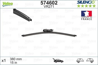 Щітка склоочисника задня безкаркасна (двірник) VALEO Silencio Rear, 574602, 380 мм