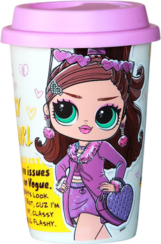 Склянка порцелянова L.O.L.TWEENS Fancy Gurl З силікон кришкою 410 мл (75006173)