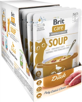 Вологий корм для кішок Brit Care Soup Cуп з качкою 75 г