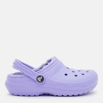 Дитячі крокси-сабо утеплені для дівчинки Crocs Classic Lined Clog K 207010-5PY 30-31 (C13) Фіолетові (196265146932)