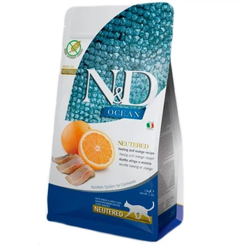 Корм сухий Farmina N&D Ocean Herring&Orange для стерилізованих котів з оселедцем та апельсином 1.5 кг (8010276040152)A
