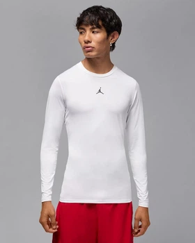Чоловіча Базова Термофутболка з Довгим Рукавом Jordan Sport Men's Dri-FIT Long-Sleeve Base Layer Top(HQ8683-100) S Білий