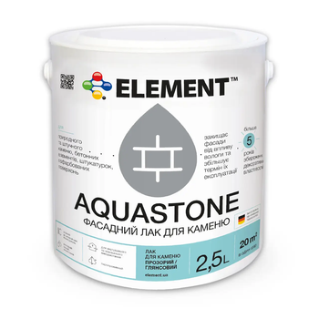 Лак для камня влажный эффект ELEMENT AQUASTONE 2.5л