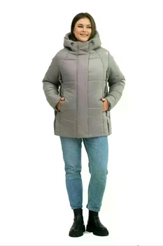 Зимова жіноча куртка великого розміру UF-fashion Lr-7-1 60 оливковий