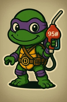 Автомобільна наклейка 3D Черепашки Ніндзя Ninja Turtles 10X10см