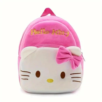 Дитячий плюшевий міні рюкзак для дівчаток Hello Kitty біло-рожевий