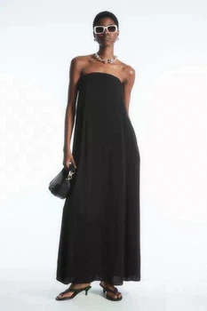 Сукня жіноча COS pleated bandeau maxi dress 1183139001 42 Чорний
