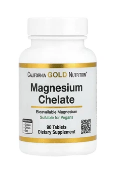 California Gold Nutrition, хелат магнію з кальцієм, 90 таблеток