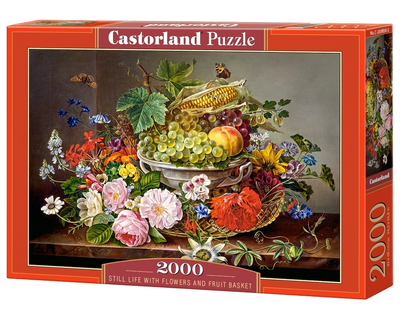 Puzzle Castorland Żyj dalej z kwiatami i wazonem owocowym 2000 elementów (5904438200658)