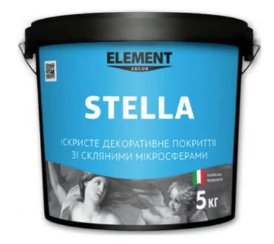 Декоративне покриття для інтер'єру ELEMENT Stella з перламутром і скляними мікросферами 5кг