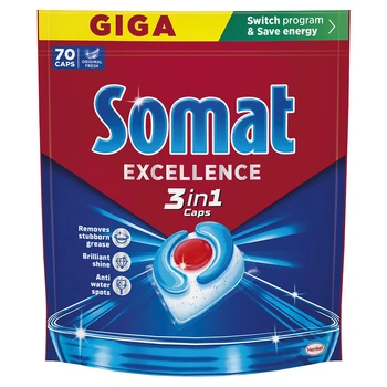 Капсули для посудомийної машини Somat Excellence 3-in-1 70 шт (9000101832044)