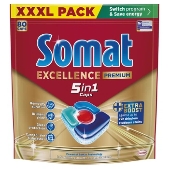 Капсули для посудомийної машини Somat Excellence 5-in-1 80 шт (9000101831658)