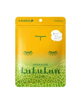 LULULUN Face Mask Hokkaido Melon антивозрастная увлажняющая маска с маслом дыни, 7 шт