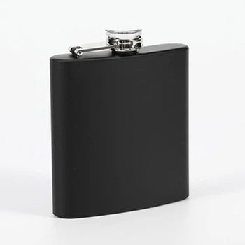 Фляга 168 мл (6oz) ICof нержавеющая сталь черная (R051574)