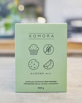 Безглютеновая смесь для выпечки KOMORA «Миндальные кексы, печенье, панкейки», 0,4 кг