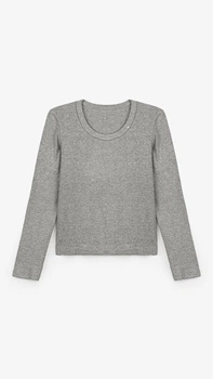 Лонгслив однотонный женский Bclothing 2211 2XL Темно-серый shop (2000999178535)