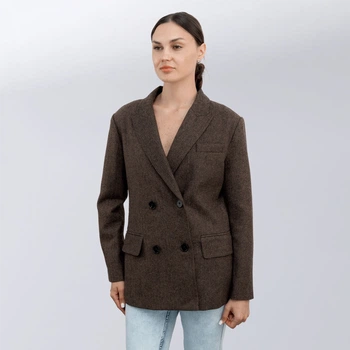 Жакет жіночий Max Mara оверсайз на 4 пуговиці S кемел