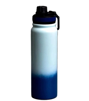 Спортивна термопляшка 600 мл з нержавіючої сталі — вакуумна ізоляція, герметична кришка Blue