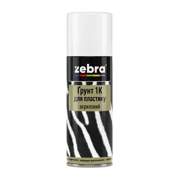 Ґрунт аерозольний Zebra 1К акриловий 400 мл