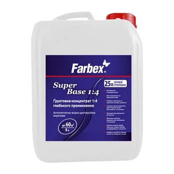 Грунт-концентрат Farbex 1:4 глибокого проникнення SuperBase 5 л