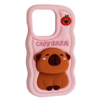 Чехол для iPhone 12 / 12 Pro Капибара Capybara Светло-Розовый
