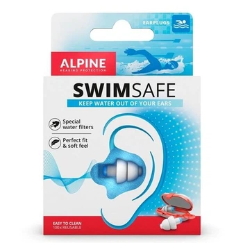 Универсальные силиконовые беруши для плавания Alpine SwimSafe
