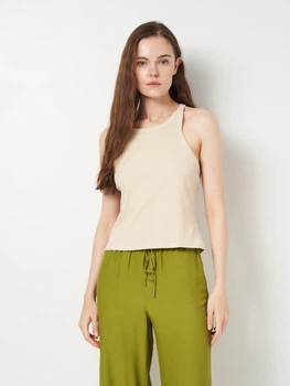 Майка женская Monki 907512p17 XL Бежевая (KC1000000053391)