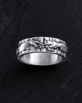 Серебряное кольцо СОТВОРЕНИЕ АДАМА - Микеланджело Reytel 1190940 16