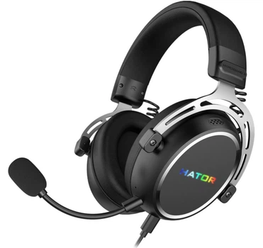 Ігрові навушники з мікрофоном HATOR ESH-50 HYPERGANG 3 SyncHUB USB 7.1 Hi-Res Black