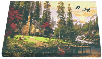 Картина по номерам Riviera Blanca Охотничий домик 28x40 см (RB-0380) (4829990508435)