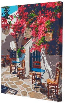Картина по номерам Riviera Blanca Кофейня под цветами 40x50 см (RB-0085) (4827507674215)