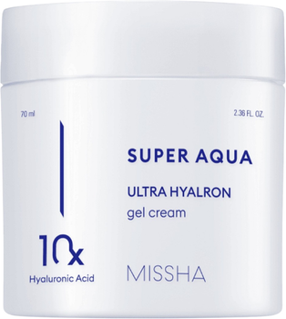 Зволожувальний гель-крем для обличчя Missha Super Aqua Ultra Hyalron з гіалуроновою кислотою 70 мл (8809747928705)