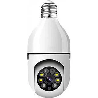 Поворотная IP Wi Fi камера видеонаблюдения в виде лампочки модель V380 уличного типа