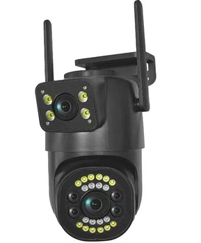 PTZ камера видеонаблюдения 4G Wi Fi 3 Мп с двумя объективами модель 2L V21 V380Pro