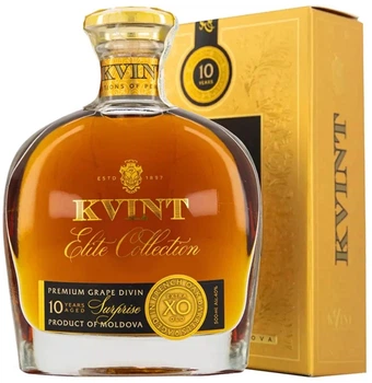 Коньяк Kvint 10 років 0.5 л 40% у подарунковій упаковці (4840709001610)