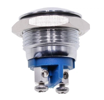Кнопка антивандальная VJ Parts d18mm резьба 16mm h25mm 2 контакта под винт, арт.кн520