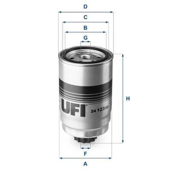 Фільтр паливний Ufi 24.123.00