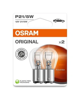 Автомобільна лампа розжарювання (комплект) P21/5W, 21/5 Вт, 12 V, Osram 7528-2BL, 2 шт
