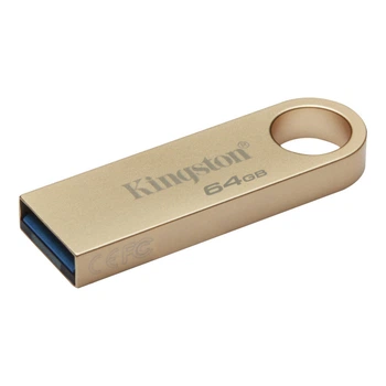 USB - флешка Kingston SE9 G3 USB 3.2 64GB 220MB/s, Metal - Gold