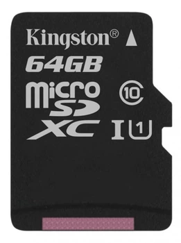 Карта пам'яті microSD Kingston 64Gb C10 100R A1 (SDCS2/64GBSP)
