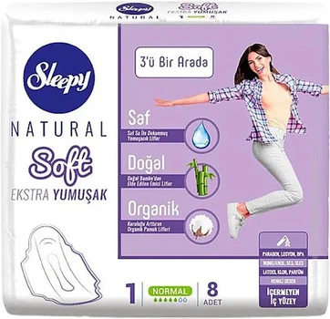 Прокладки гигиенические Sleepy Soft Normal (240 мм) 5 капель 8 шт.