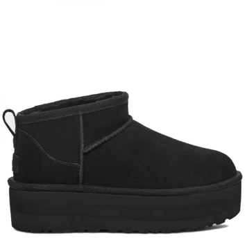 Жіночі уггі Ультра Міні Чорні на Платформі Замшеві Ugg Ultra Mini Platform Black Suede 2 (38, черный)