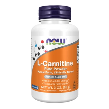 L-Carnitine NOW Foods, чистий порошок L-карнітину, 85 г