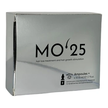 Косметическая сыворотка для роста волос Molecula MOʼ25 Ampoules+, стимуляция роста и укрепление корней волос, 10 × 5 мл